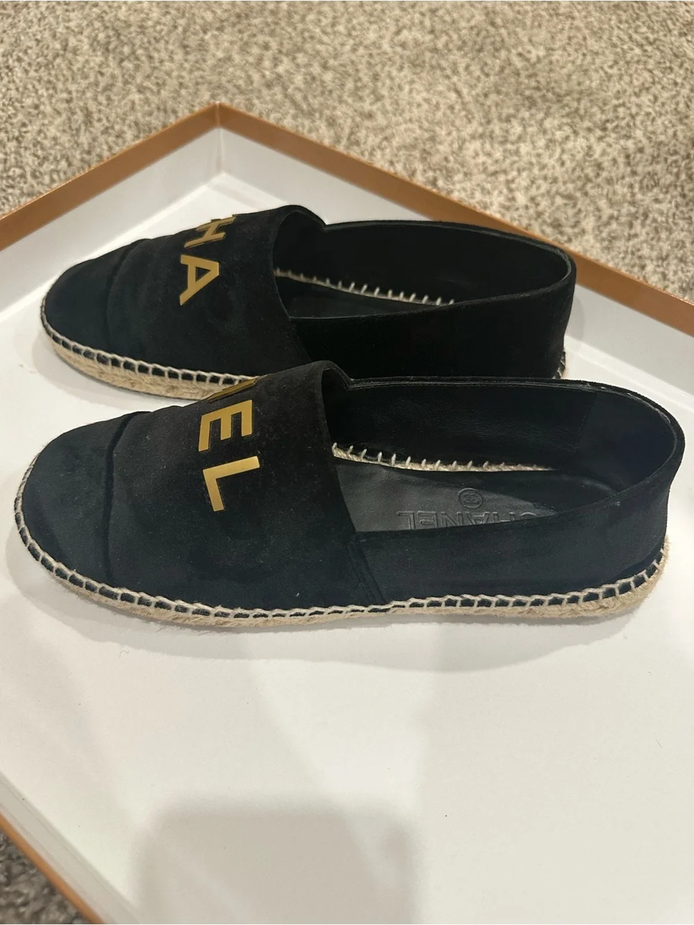 CHANEL espadrilles black